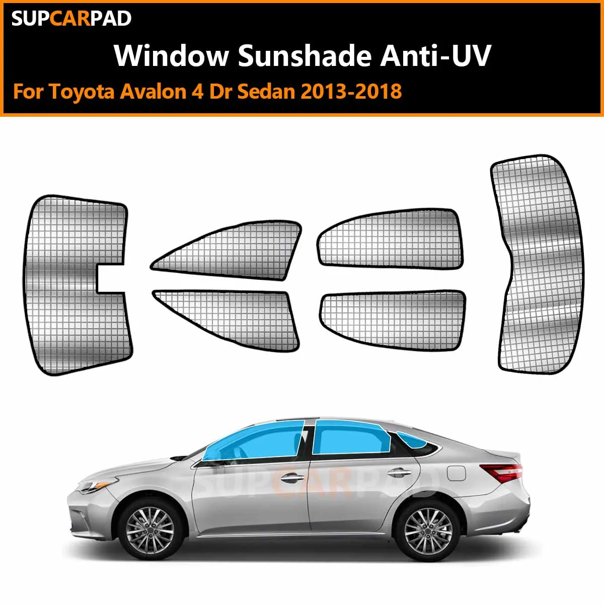 

Для Toyota Avalon 4-дверный седан 2013-2018: Индивидуальные солнцезащитные шторки на окна автомобиля, анти-УФ, козырьки-дефлекторы, аксессуары
