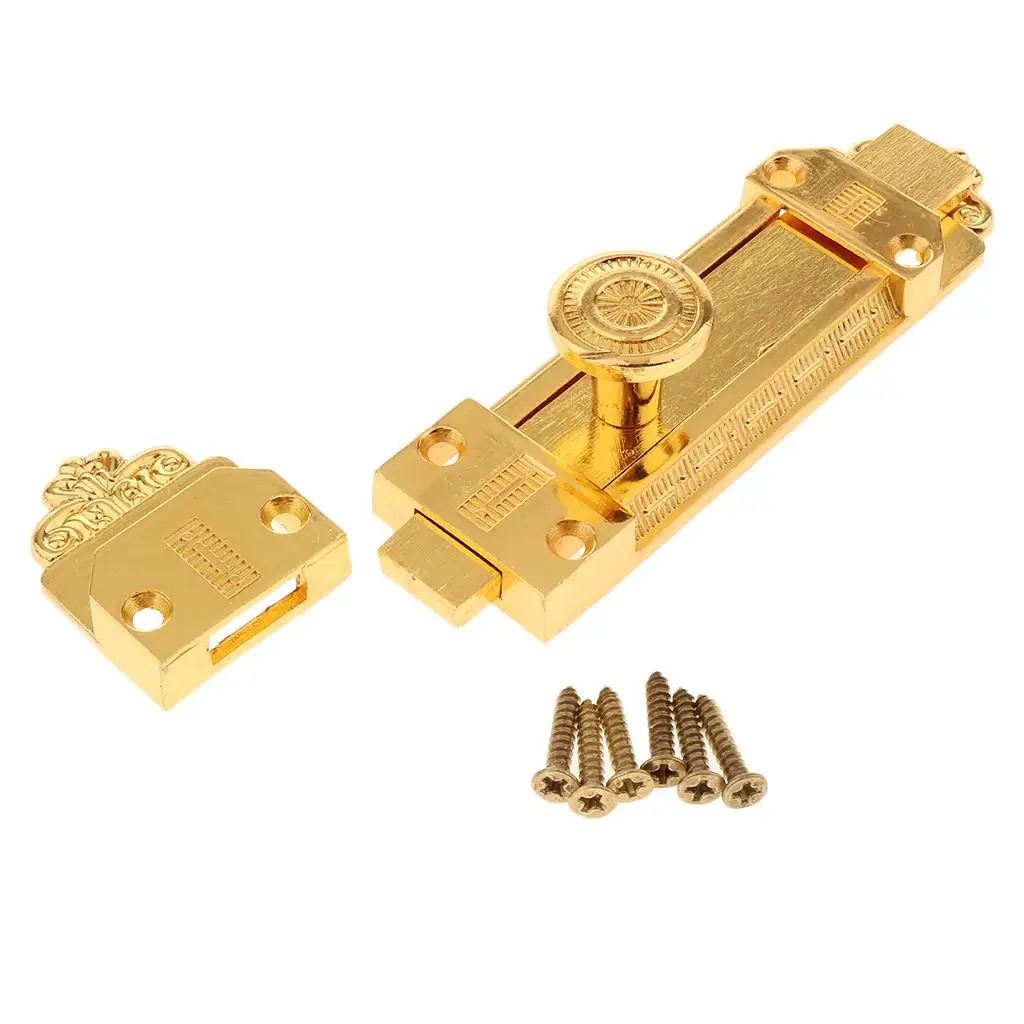 Window Bolt Latch Bronze Vintage Zinc Alloy Interior Door Bolt Sturdy Door Lock Fastener for Cottage Chic House Use