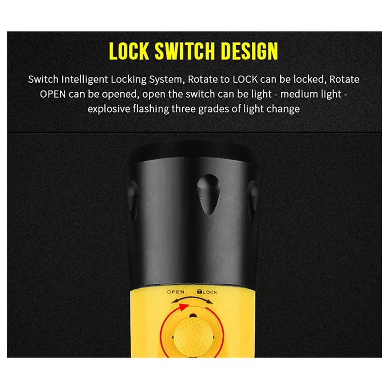 

ABJI-L2 Focus Long Range Diving Flashlight Waterproof Submersible Strong Light With Charging Function For Night Use