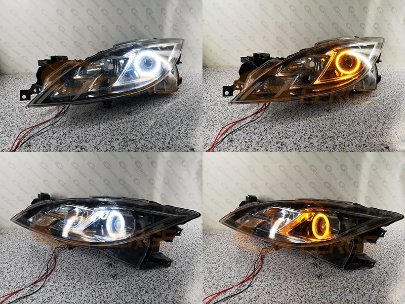 لمازدا 6 Mazda6 Atenza GH MK2 2008 2009 2010 - 2012 الترا برايت A/W المبديل DRL بدوره إشارة Led عيون الملاك عدة خواتم هالة #3