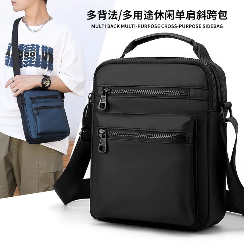 

Men's cross-body bag multi-layer waterproof large capacity waterproof shoulder bag multi-function chest bag