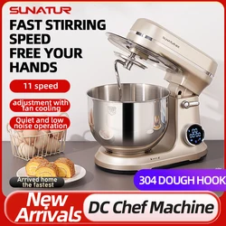 SUNATUR 5.5L Stand Mixer 800w electric kitchen blender planetary mixer timed Food Processor Direct current mixer Cake Baking