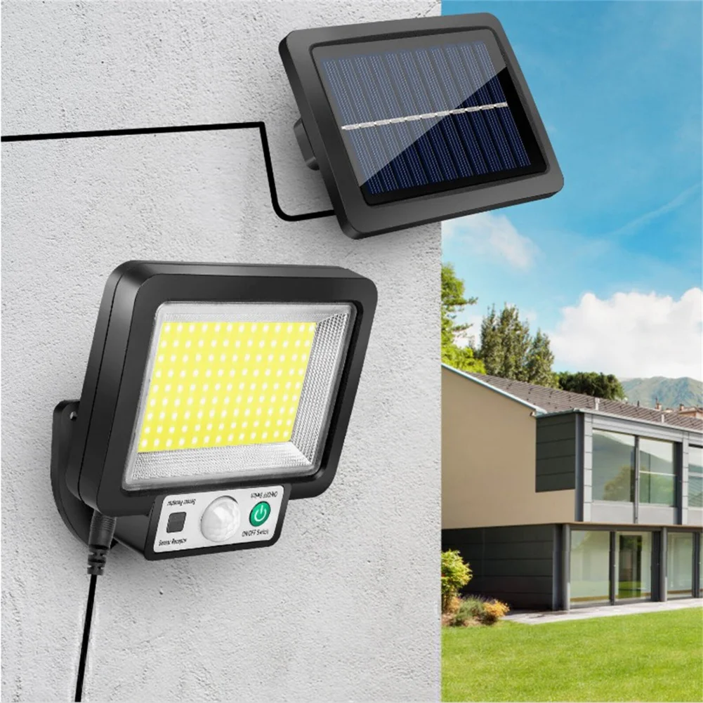 Solar Wall Lights 117COB Outdoor Solar Powered IP65 Waterproof 3 Modes Wall Lamp For Garden Porch Patio Yard