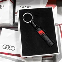 For Audi Sline A3 A4 A5 A2 A6 A8 C6 B5 B8 Q2 TT S5 S7 Mk2 S Line 4 TTS A4L Car Logo Metal Car Keychain Car Key Rings Accessories