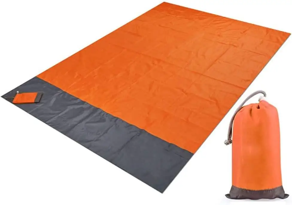 Square Lightweight Summer Autumn Travel Mini Outdoor Roll up Picnic Blanket for Camping Hiking