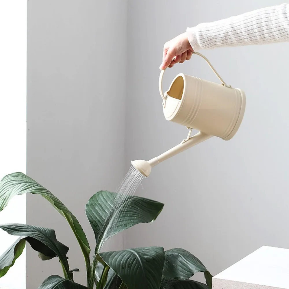 2L Watering Can Pot Plastic Garden Plants Flower Spray Water Kettle Long Mouth Large Capacity Watering Device Watering Tool