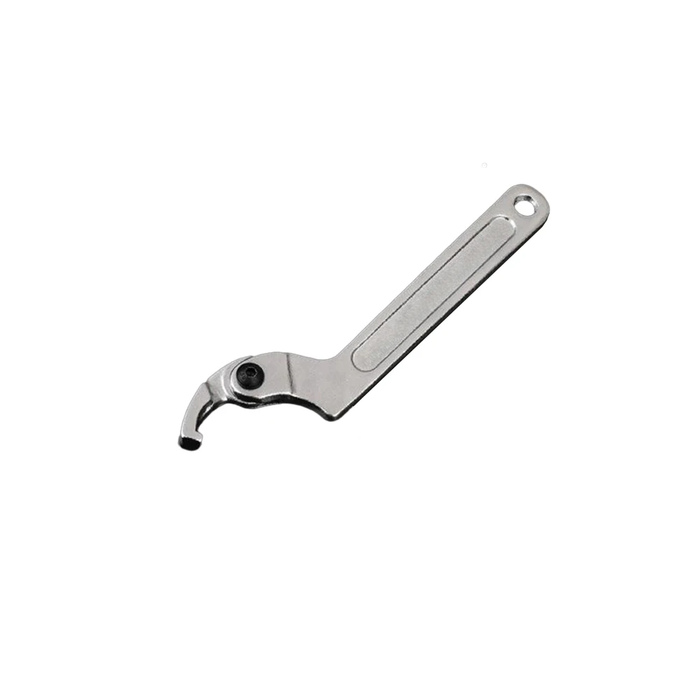 Hand Tool Adjustable Hook Spanner Wrench with Square Head for Bolt Tightening and Loosening Movable Head Design