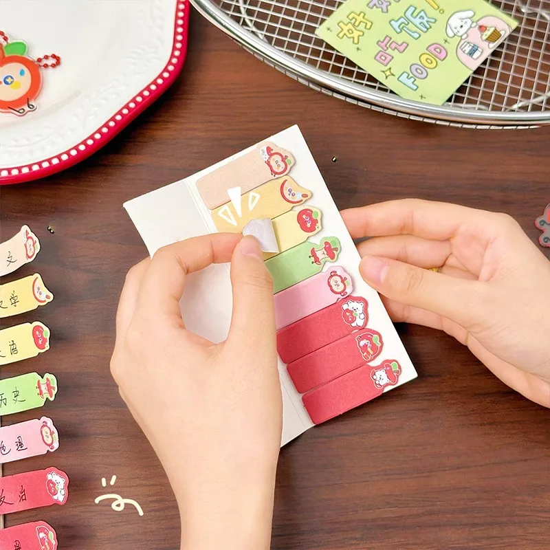 120 Sheets Cartoon Index Sticky Note Kawaii Post Memo Pads Stickers Cute School Office Student Stationery Message Notes Sticker