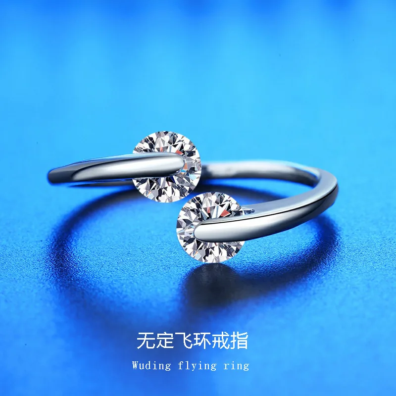 

1 CTTW 4,5 мм кольца с муассанитом огранки принцессы для женщин, регулируемое кольцо из 100% стерлингового серебра 925 пробы для свадебной вечеринки Anillos Bague