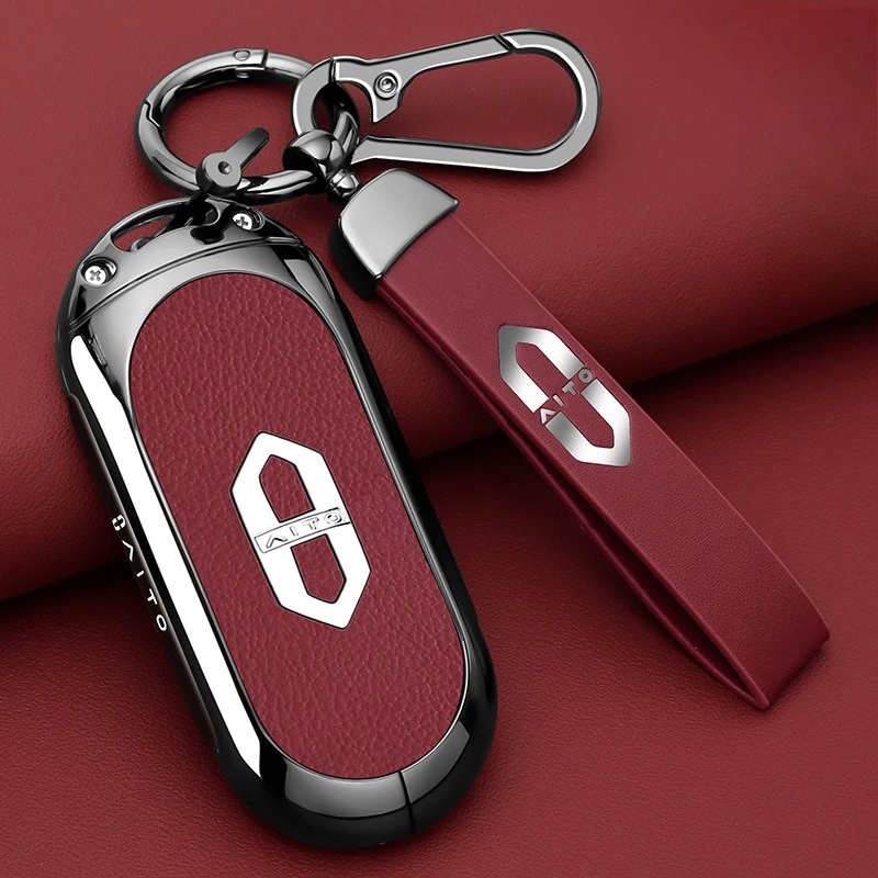 Premium Zinc Alloy Key Cover Case for AITO M5 EV MAX/M7/M9 EREV Ultra (2024) - Protective Key Fob Shell Keychain