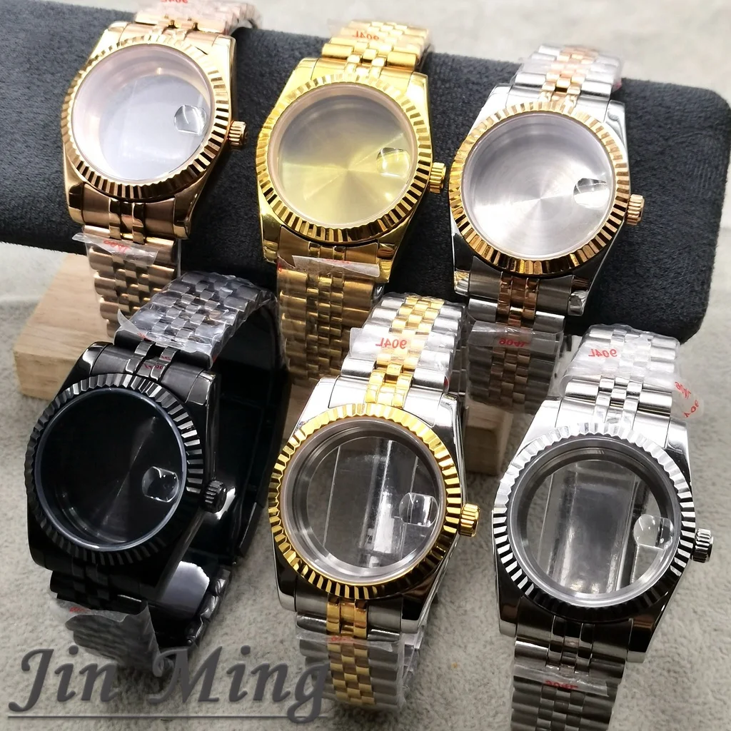 

Высокое качество 36 мм 40 мм S Crown NH35, корпус мужского часов, детали ремешка, сапфировое стекло для механизма NH34 NH35 Nh36 NH38 ETA2824 PT5000