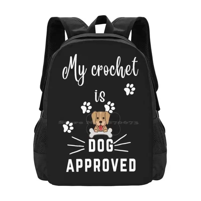 My Crochet Is Dog Approved Fun Gift For Crochet Addict And Dog Lover Hot Sale Schoolbag Backpack Fashion Bags Bucket Hat