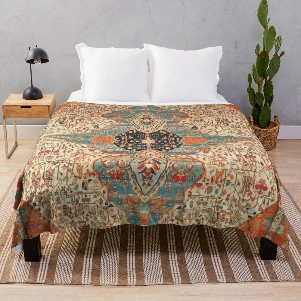 

Mohtashan Kashan Persian Rug Print Throw Blanket Beautifuls Comforter Blankets For Sofas Blankets