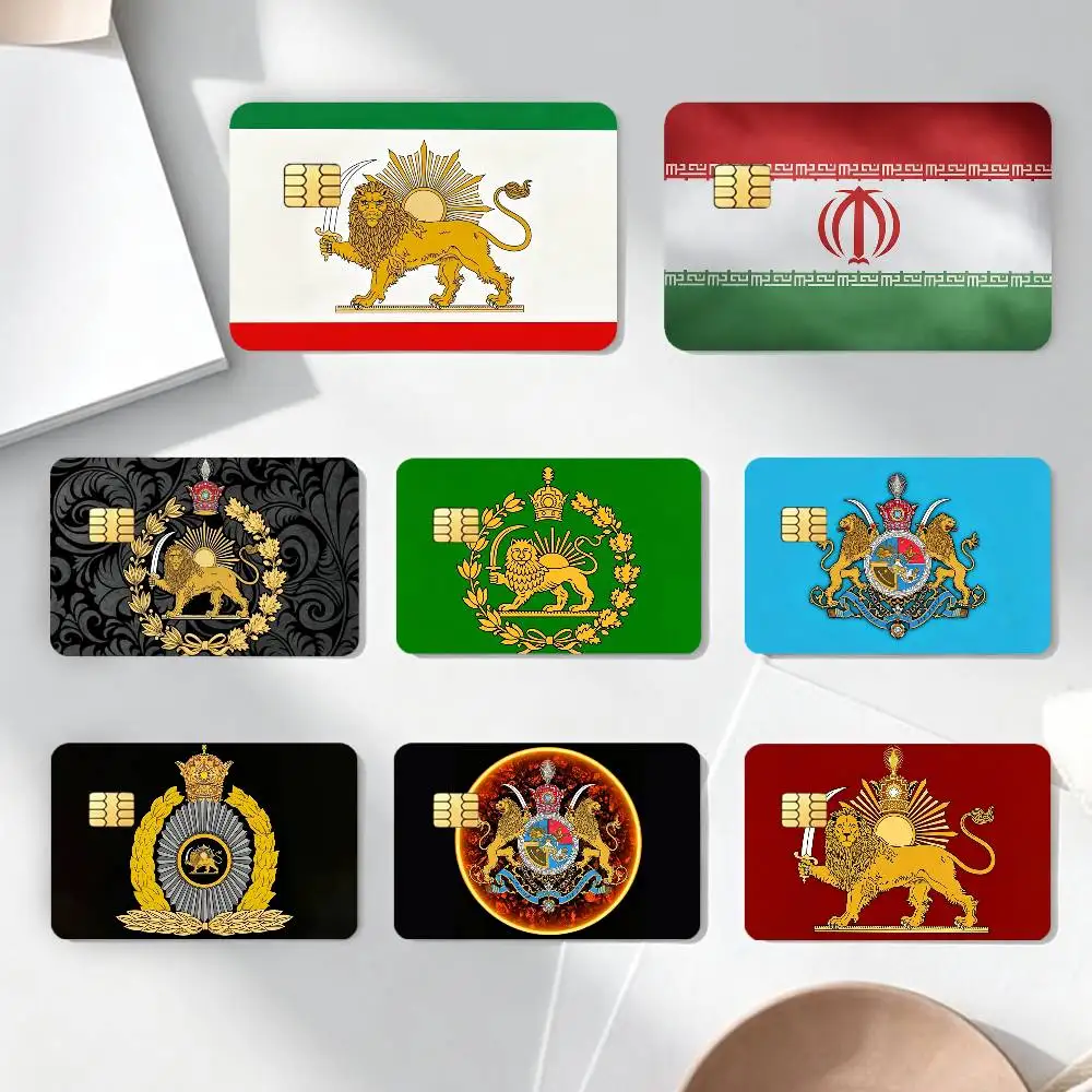 Pahlavi I-Imperial of Iran national Flag Sticker Decoration Creative Bank Card Bus Metro Waterproof Sticker