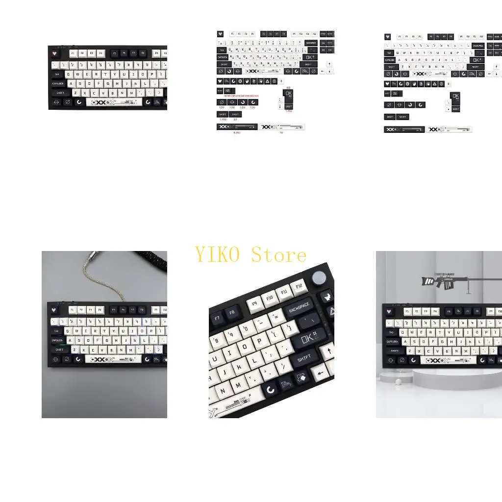 

K32C толстые колпачки для клавиш из пбт, 128 клавиш, набор колпачков для профилей XDA CSgo для механической клавиатуры,
