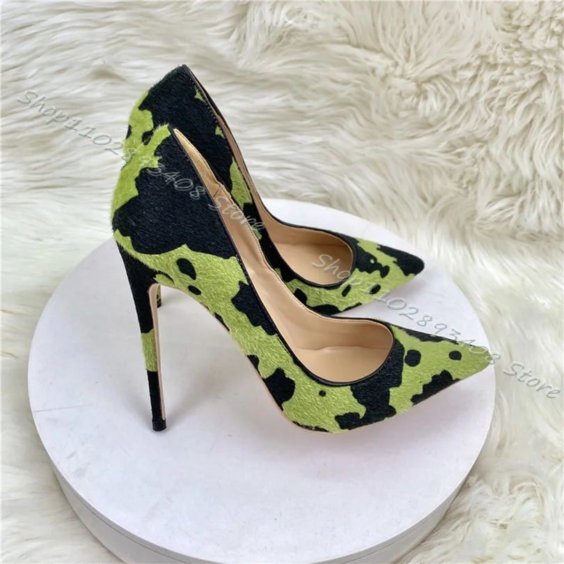 

Flock Bicolor Pattern Pumps Stiletto Heels Shallow Pointed Toe Big Size Shoes Outfit Women Spring Shoes 2023 Zapatos Para Mujere