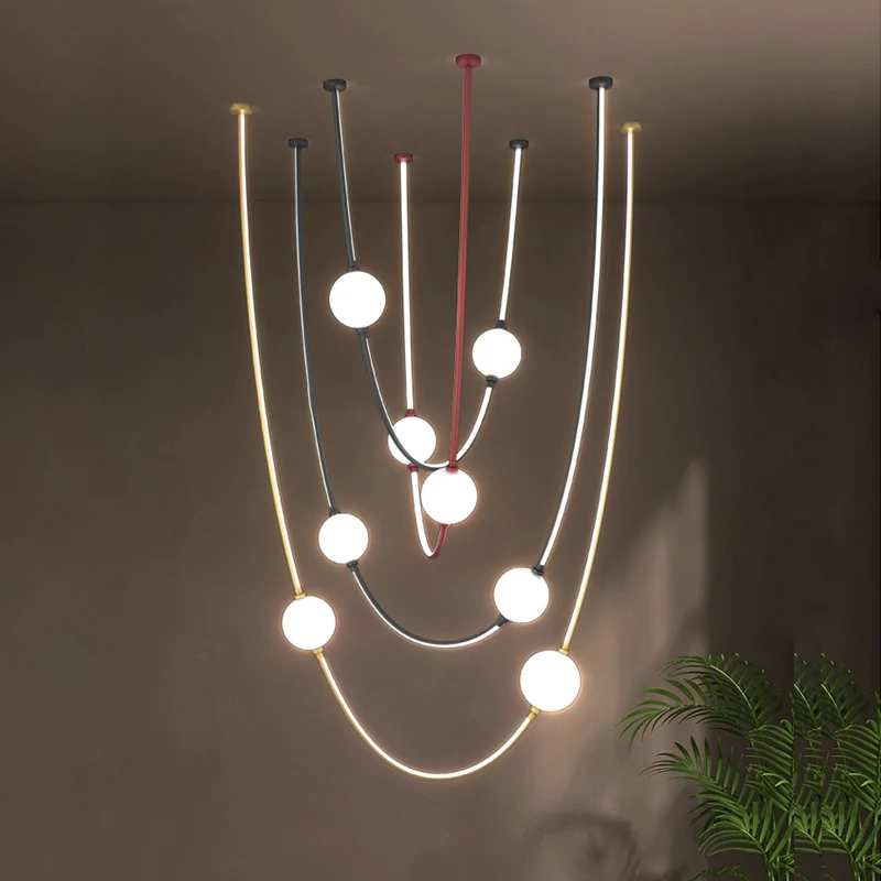 Dimmable LED Artistic Pingpong Colorized Lustre Lamparas De Techo Ceiling Lights.Ceiling Light.Ceiling Lamp For Living Room