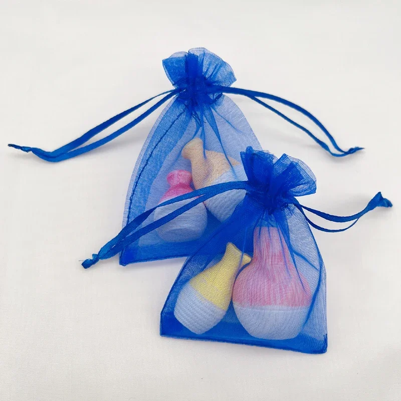 500pcs Royal Blue Wedding Gift Bag Drawstring Organza Bag Blue Organza Gift Bags Packaging Mesh Sachet Pouch Jewelry Storage Bag