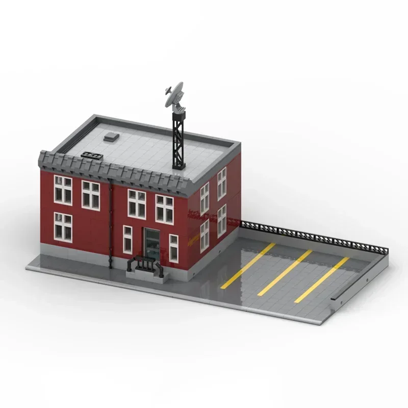 Moc Building Blocks Modern Modular Police Station Model Technology Brick City Street View DIY Construction For Holiday Gifts Toy