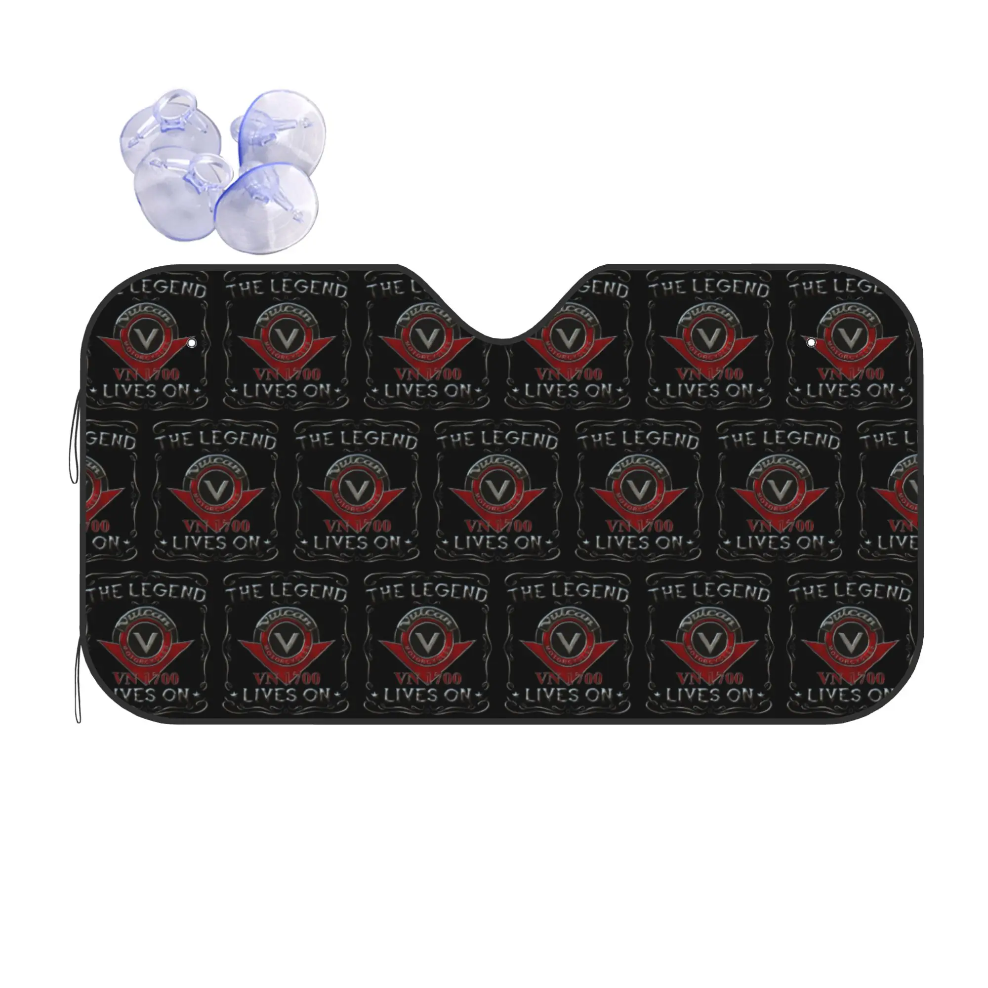 Vulcans Motorcyle VN 1700 Car Front Windshield Sun Visor Heat Insulation  UV Protection Portable Aluminum Foil Auto Visor