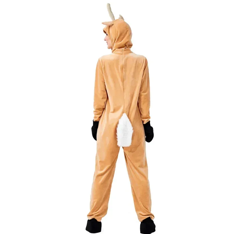 Kids Adult Christmas Costumes Cosplay Christmas Reindeer Moose Onesie Kids Animal Elk Ball Party Fancy Dress