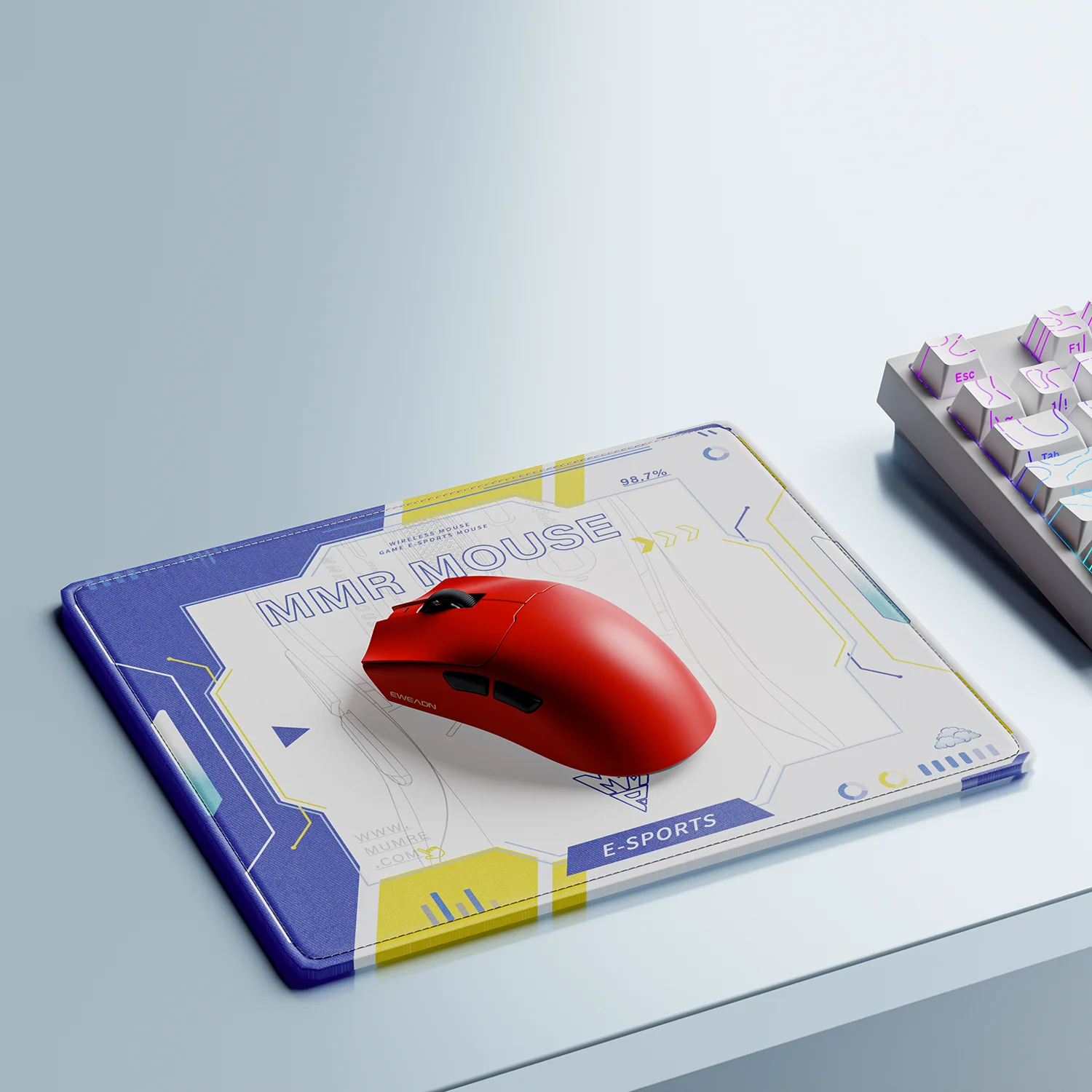 

EWEADN S9 Pro Ultra Wireless Mouse Custom Thri Mode BT Paw3950 Ergonomics Lightweight Mouse Office Mouse Gamer Gaming Mice