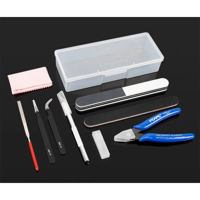 3D printer accessories, model polishing tools set, Gundam model figurine tool kit, tweezers, scissors, pliers