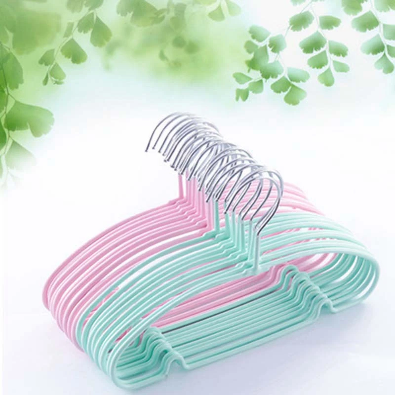 10Pcs/Set Candy-Colored Baby Children Clothes Hanger Anti-Skid Antiseptic Durable Coat Storage Hangers Drying Rack