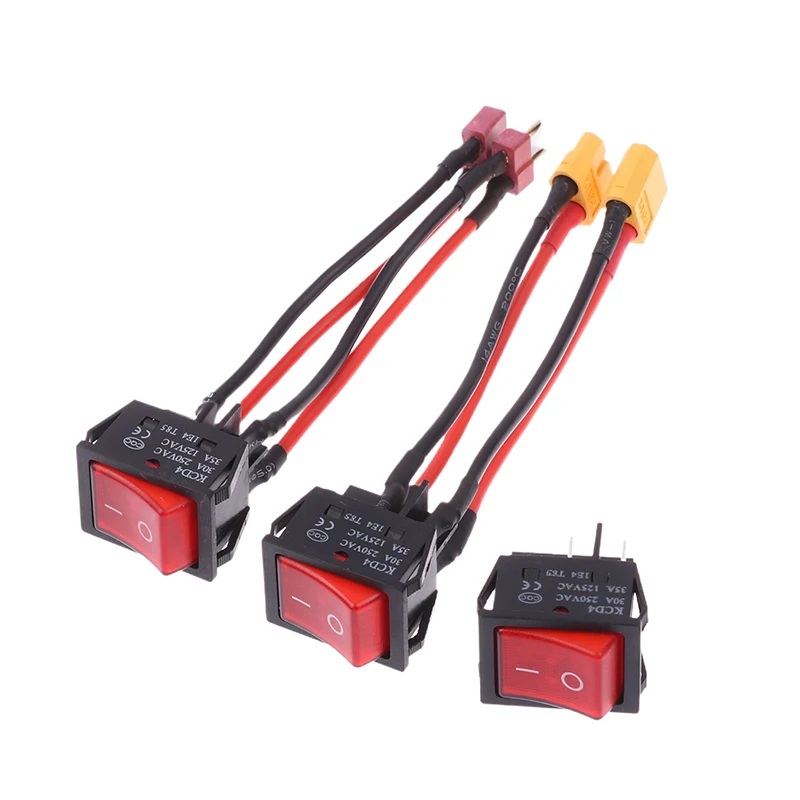 1pcs 30A 12V 24V Battery Main Switch Large Current On-off With XT60/T Plug RC Tug/Bait Boat 550 775 Brushed Motor