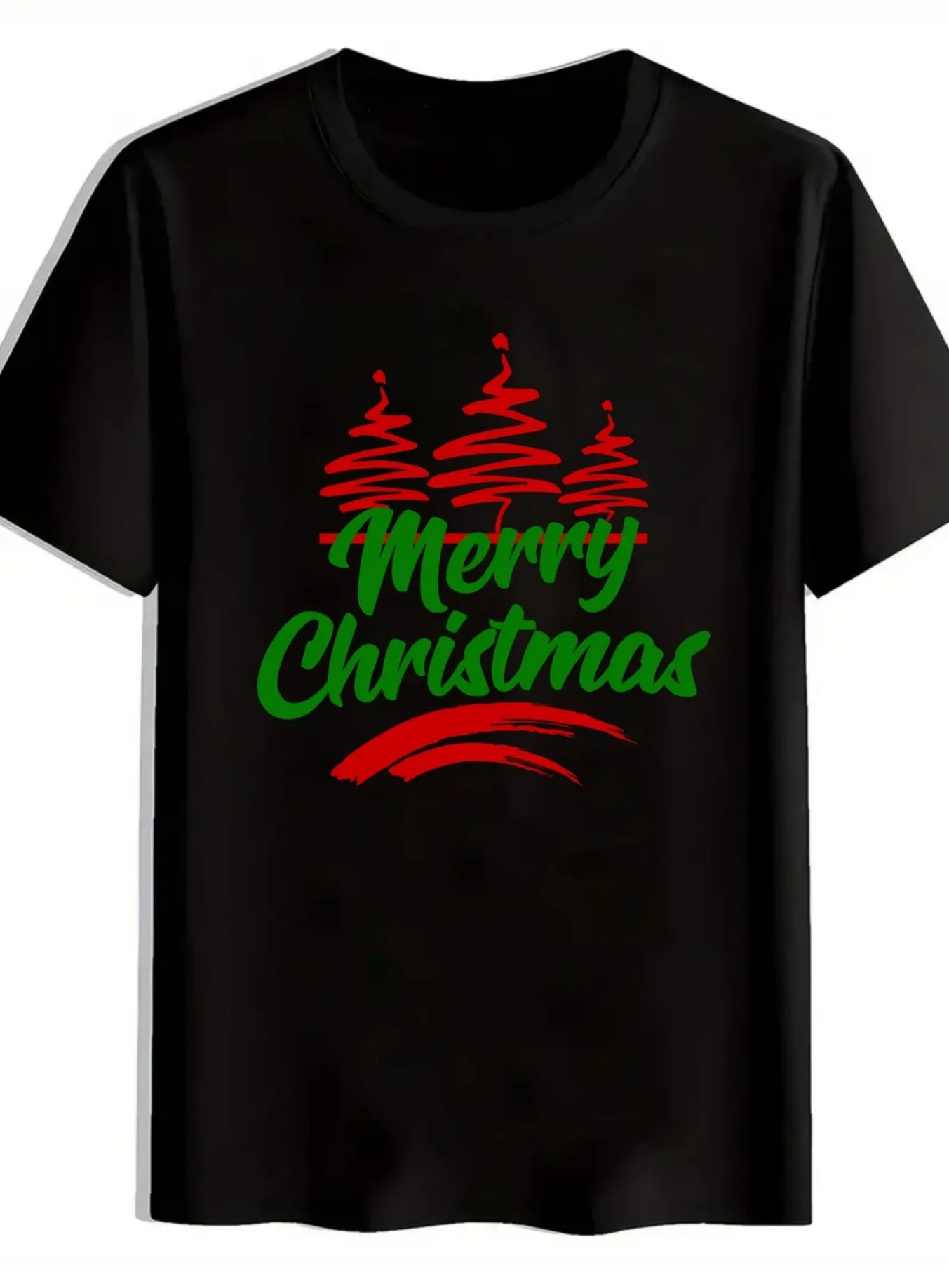 

Top Pick Local Merry Christmas Print Men's Fashion Holiday Tee Style 1