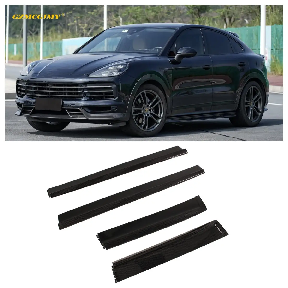 

High Quality Dry Carbon Car Door Decorative Sheet Suitable for Porsche Cayenne Carbon Fiber Door Panel Decoration
