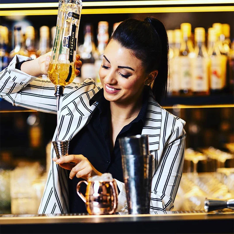 15-25-30-50-60-75 مللي كوب قياس الوالج الشفاف أدوات قياس شريط كوكتيل الوالج أداة كوكتيل