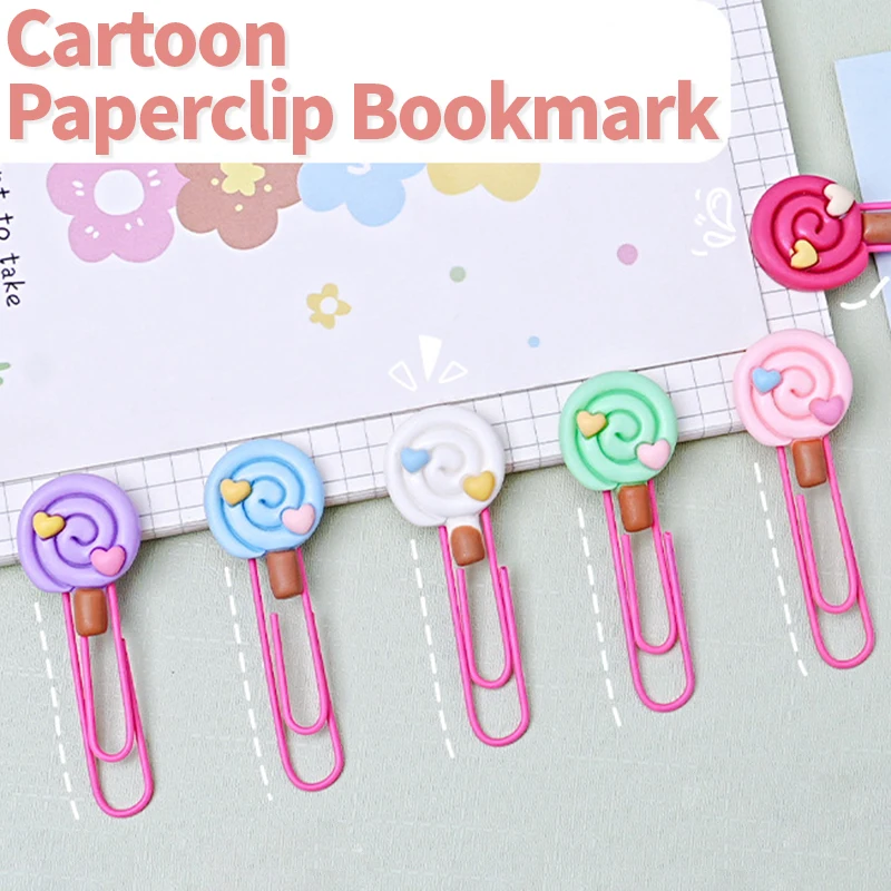 

Cartoon donut paper clip bookmark beautiful cute small paper clip book clip folder