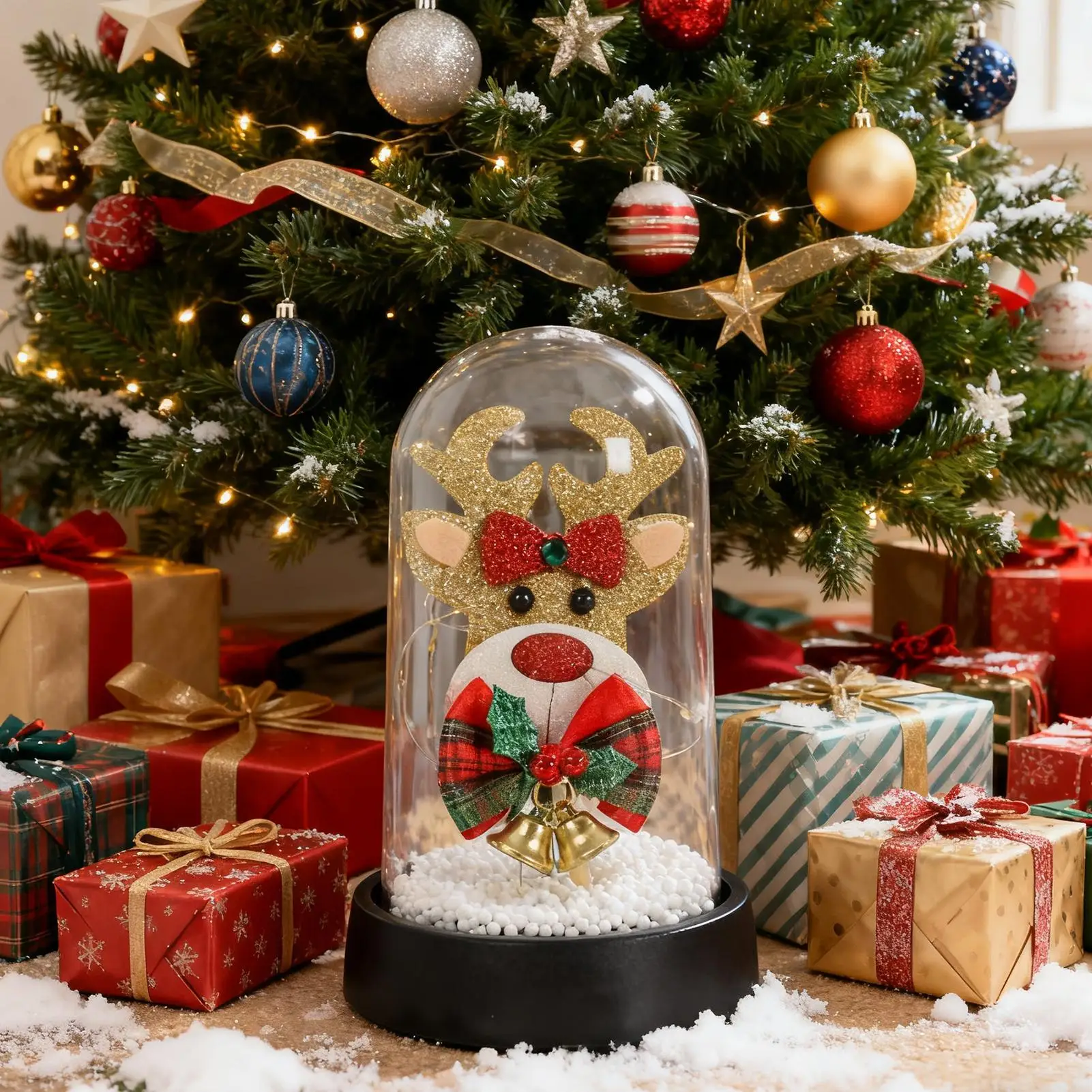 

Christmas Lights LED Indoor With Base Ambient Lighting Cute Decorative Lights Holiday Decor For Party Desk Shelf Mantle Bedroom