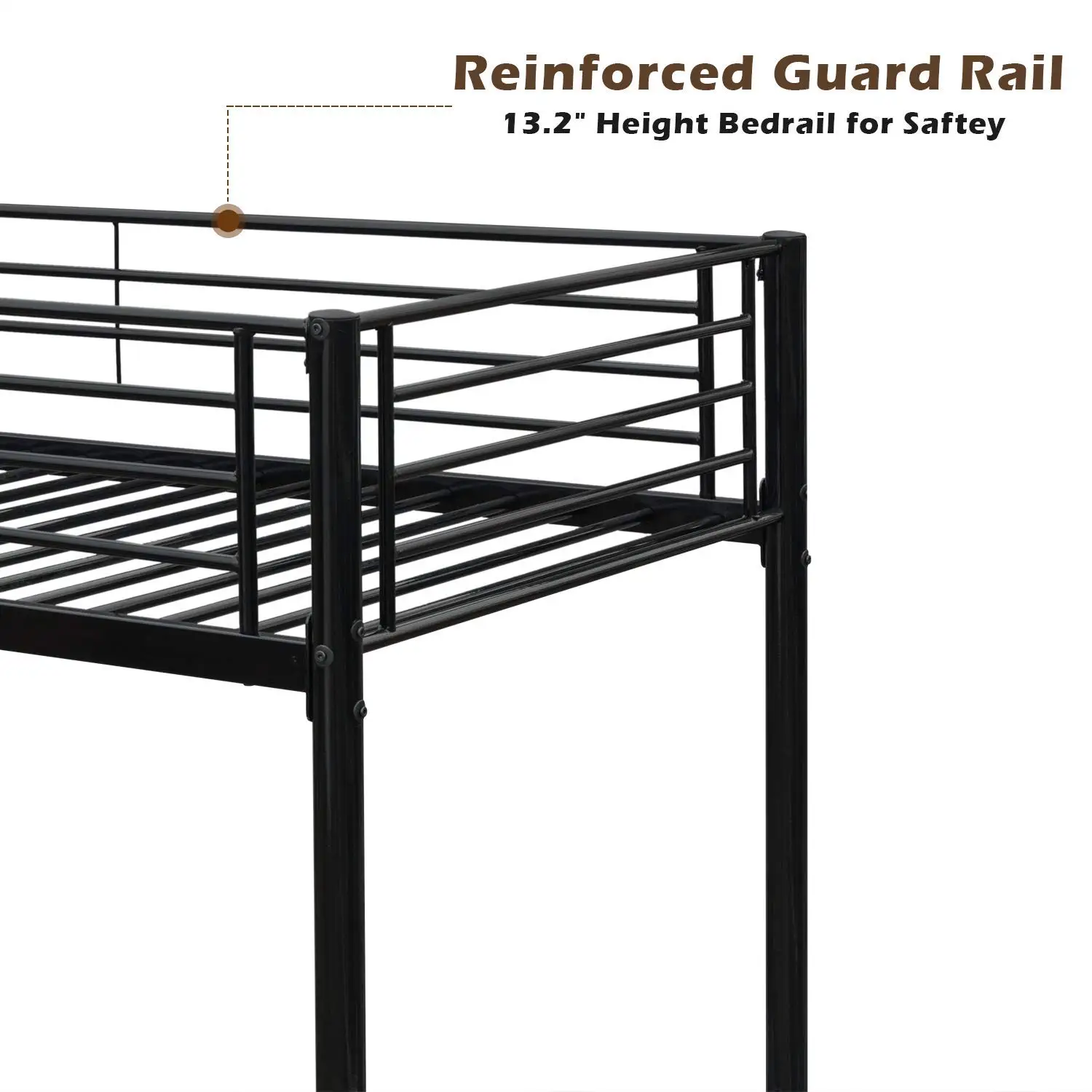 Bunk Bed Twin Over Twin /Teens/Adults Heavy Duty 2 Decker Bed with Flat Ladder and 13 inches High, Customized image 5