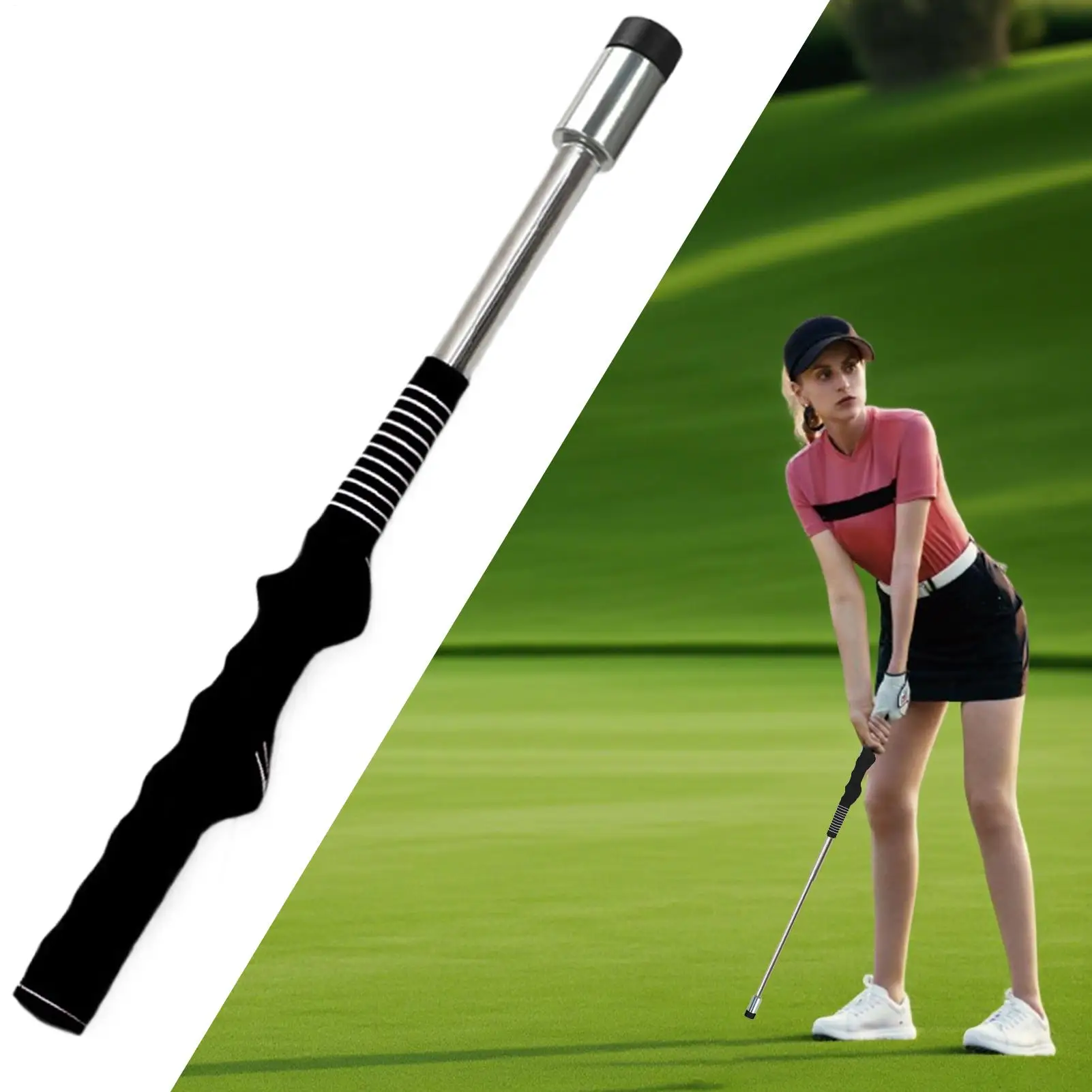 Golf Swing Trainer Delay Release Golf Swing Club With Sound Retractable Right-Handed Correction Equipment For Women Men