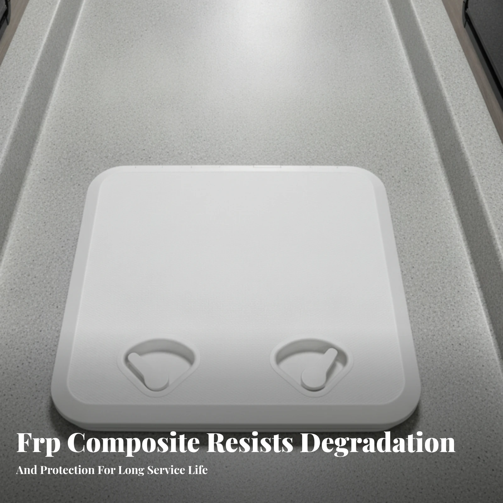 Fiberglass Hatch Cover with Recessed Handles Anti-Slip Marine Deck Hatch Cover Flush Pull Handle Flush-Mount Hardware Sturdy view 4