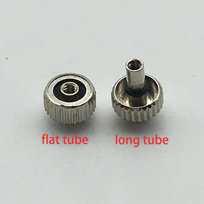 Mango de piezas de reparación de relojes, corona de cuarzo, mango de acero, Perno, adecuado para 2035 movimiento, accesorios de reloj