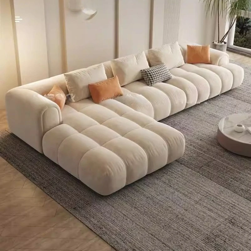 Gray Beige Living Room Sofas Luxury Aesthetic Lazy Nordic Loveseat Living Room Sofa Bedroom Recliner Divano Moderno Furniture