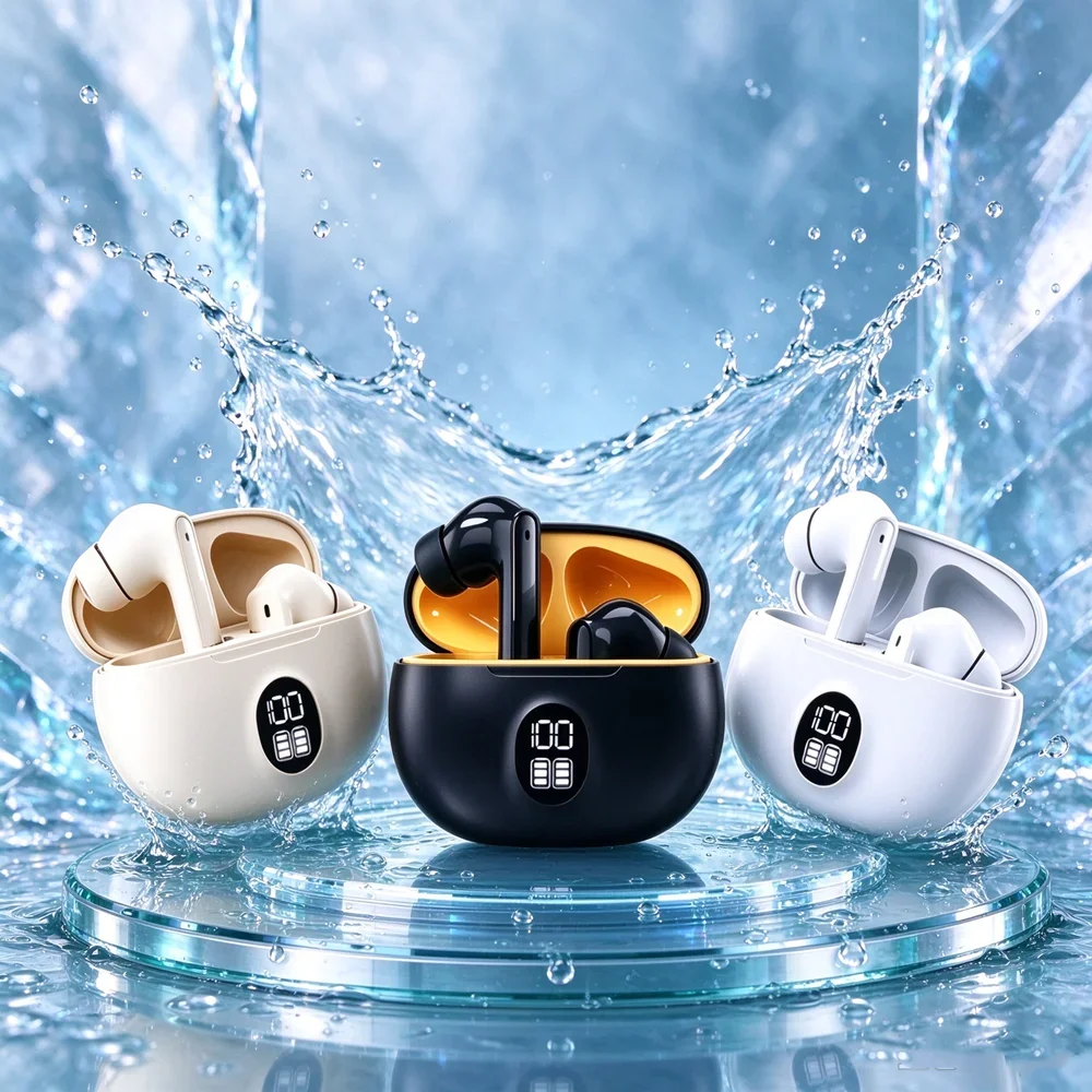 TWS Bluetooth Earphones Wireless Headset Deliver Immersive Sound Field Ergonomic Contour Portable Case for Indoor Leisure