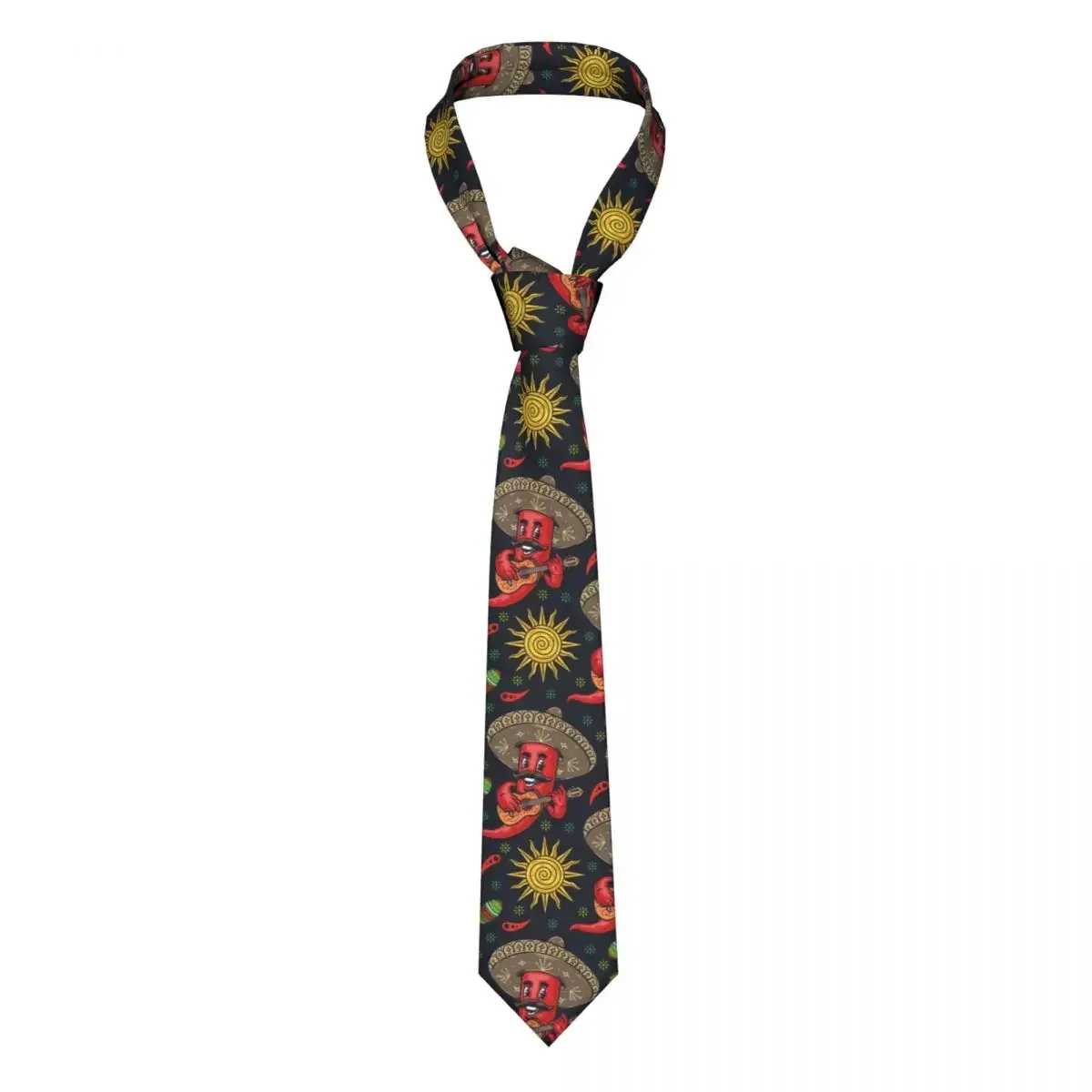 Classic Tie for Men Silk Mens Neckties for Wedding Party Business Adult Neck Tie Casual Cartoon Chili Pepper Tie