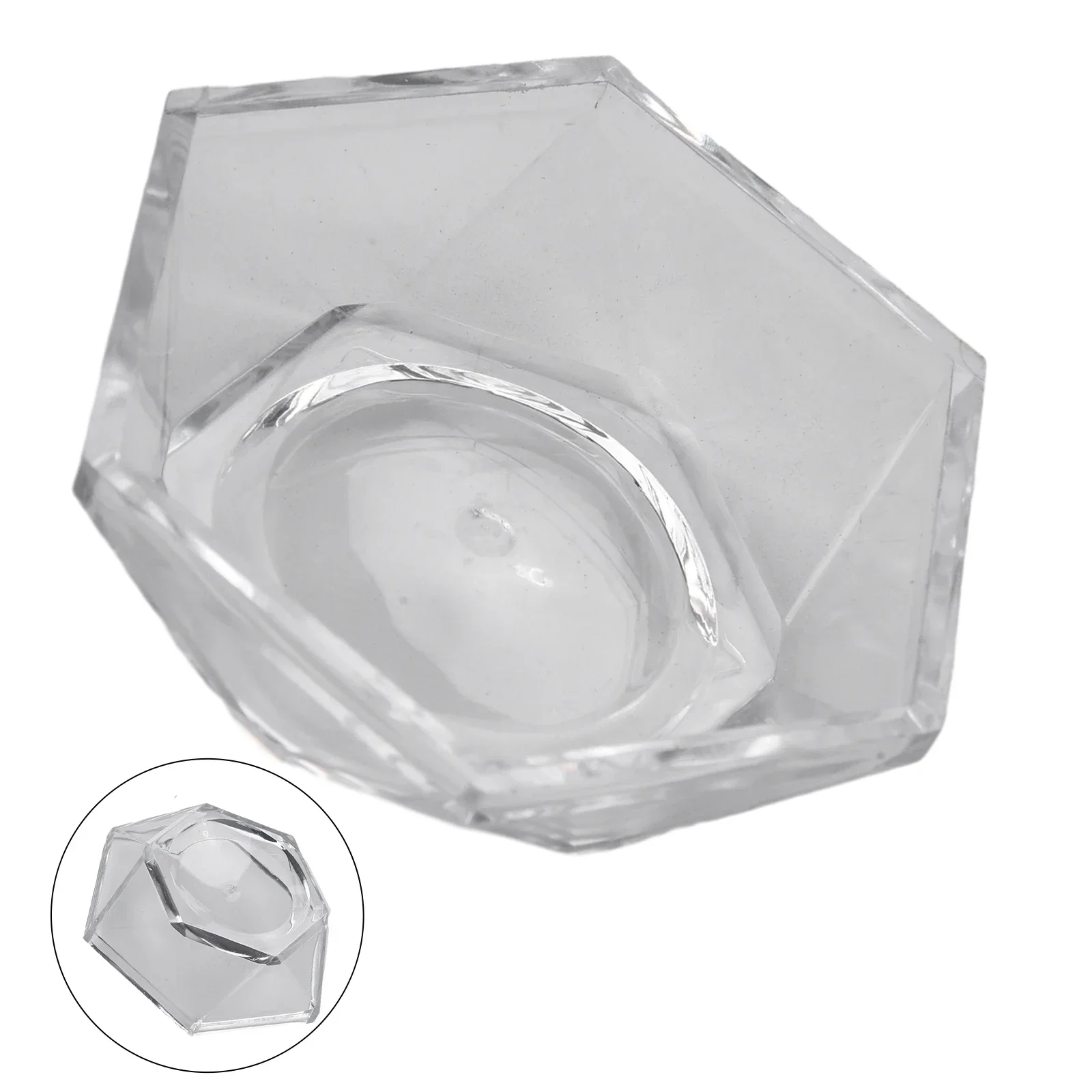1 pz Base per esposizione a sfera in acrilico Palline Espositore Decorazioni Base Forma esagonale Decorazioni per la casa Ornamento da tavolo