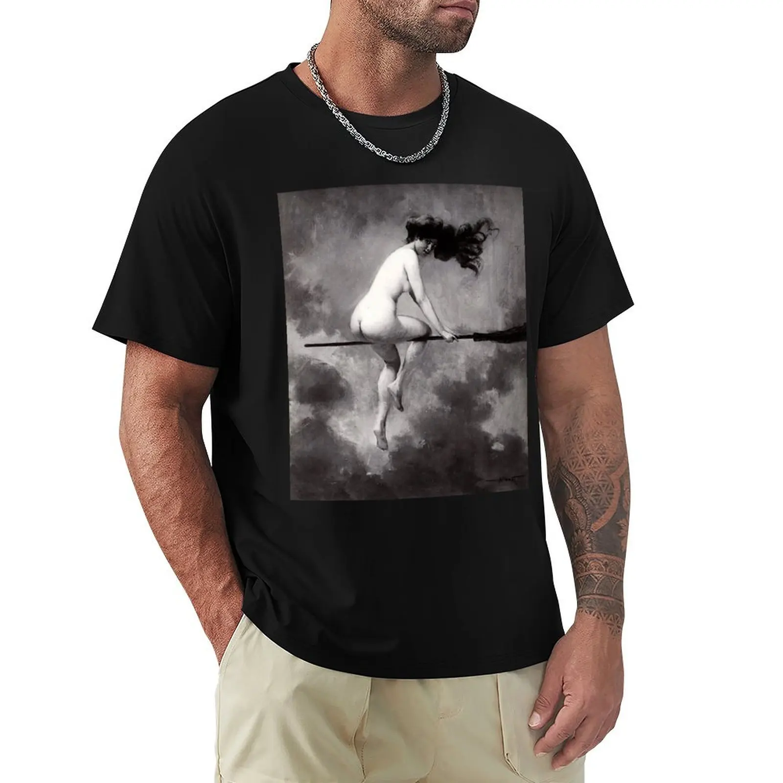

Witch On Broom witch Albert Joseph Penot T-Shirt new gifts and t-shirts T-shirts man customs shirts graphic tee shirts for men