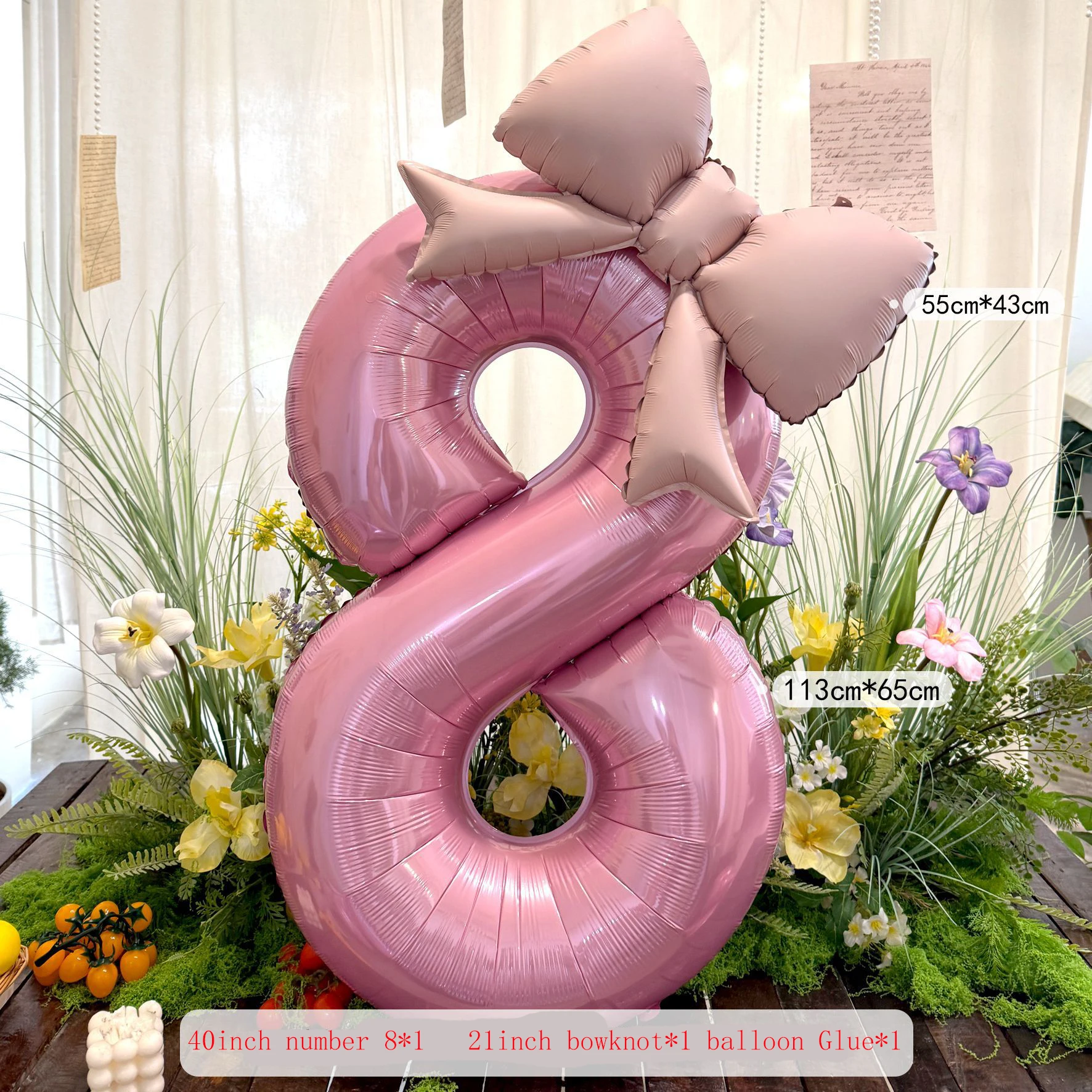 2 stks 40 inch Roze Strik Nummer Folie Ballonnen Bruiloft Verjaardagsfeestje Decoratie Verjaardag Decor Foto Props Feestartikelen