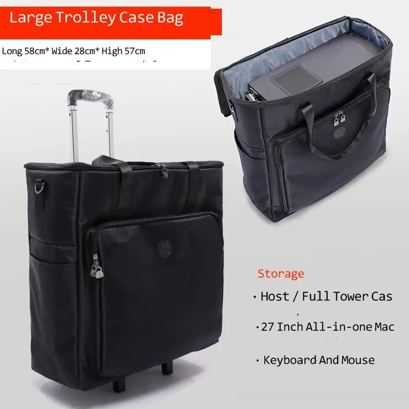 Multipurpose Bag with Transport Wheels, Large Capacity Suitcase, Trolley Storage Boxes, Travel Bag, Luggage