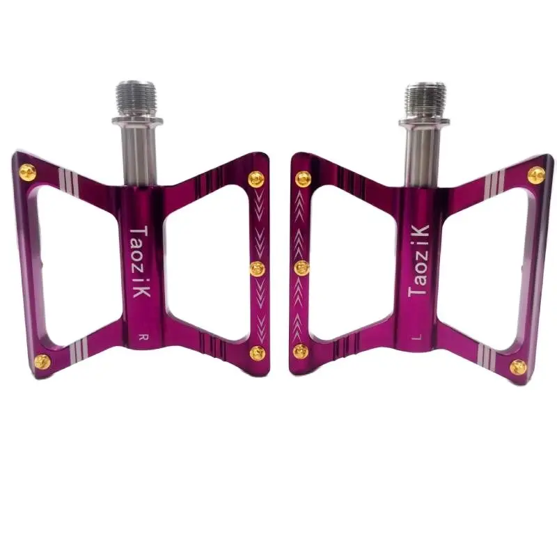 Bicycle Pedals Titanium Axle Bike Pedal Ultralight Anti-slip CNC MTB Road Bike Pedal Cycling Sealed Bearing Bike Pedals Parts