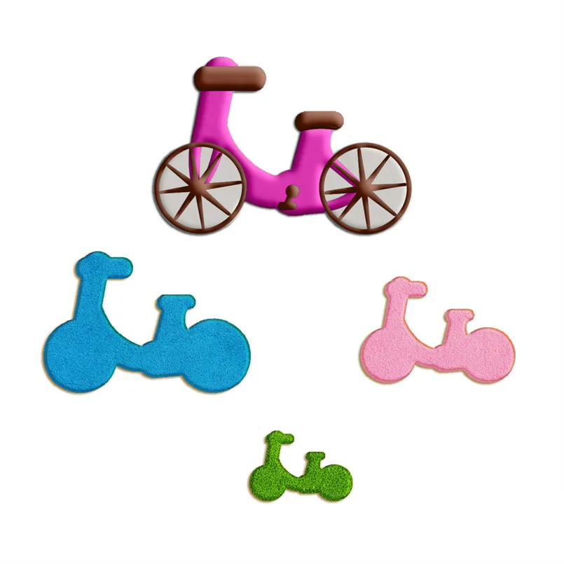 Four Specifications Cartoon Transportation Tools,Simple Bicycle,Plastic Molds,Cake Fondant Tools,Cookie Sushi and Fruits Cutters