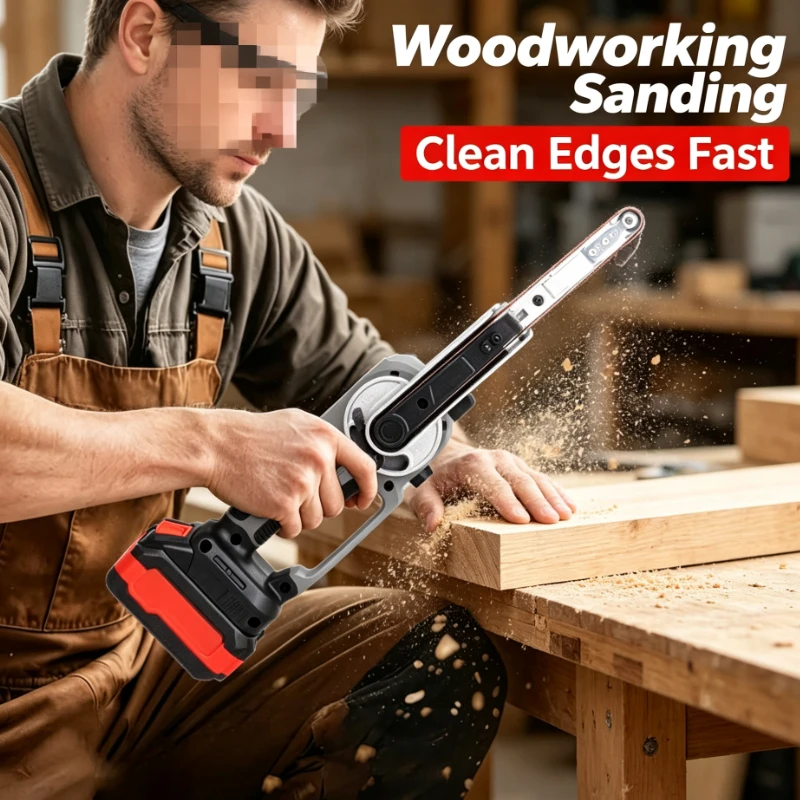 Lithium battery wireless belt sander hand-held polishing sander small woodworking mini mold electric file sander