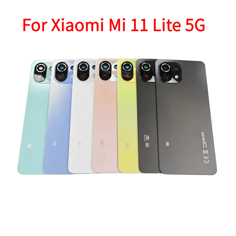 back Glass Cover For Xiaomi Mi 11 Lite 5G , Door Replacement Hard Battery Case, Rear Housing