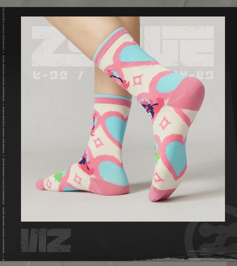 [Original] 3-teiliges Offizielles Spiel Zenless Zone Zero ZZZ LiDu Serie ReDreaming Angel DELULU Cosplay Bedruckte und Bestickte Socken Set – Detail 7